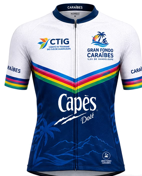 Maillot officiel homme Gran Fondo Caraïbes, vue de face